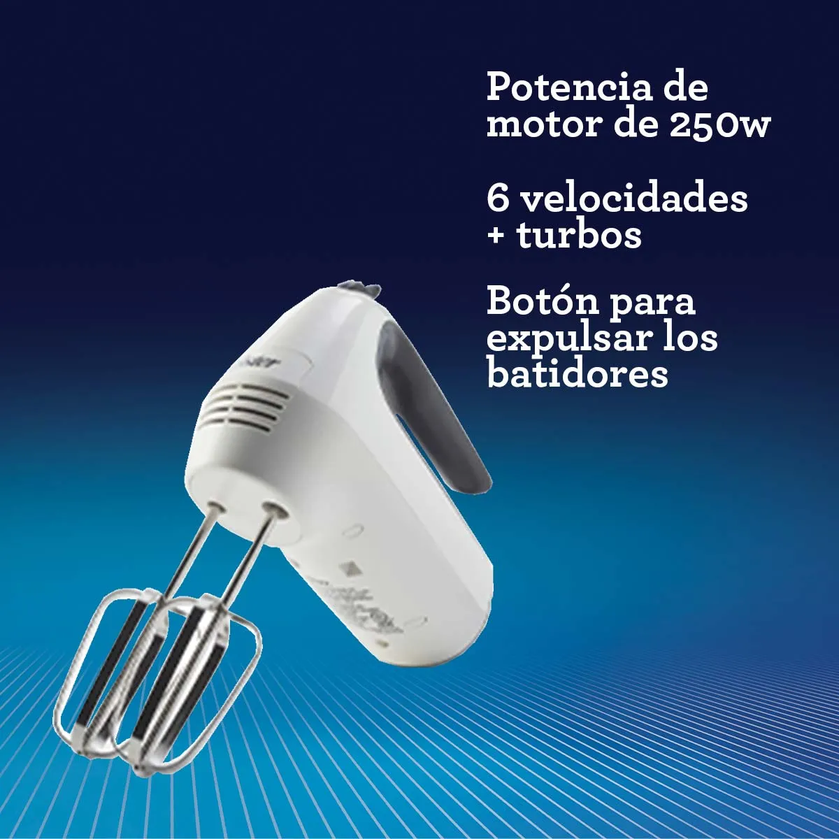 Batidora Oster de Mano 6 Velocidades 250W Blanco FPSTHM3532-013