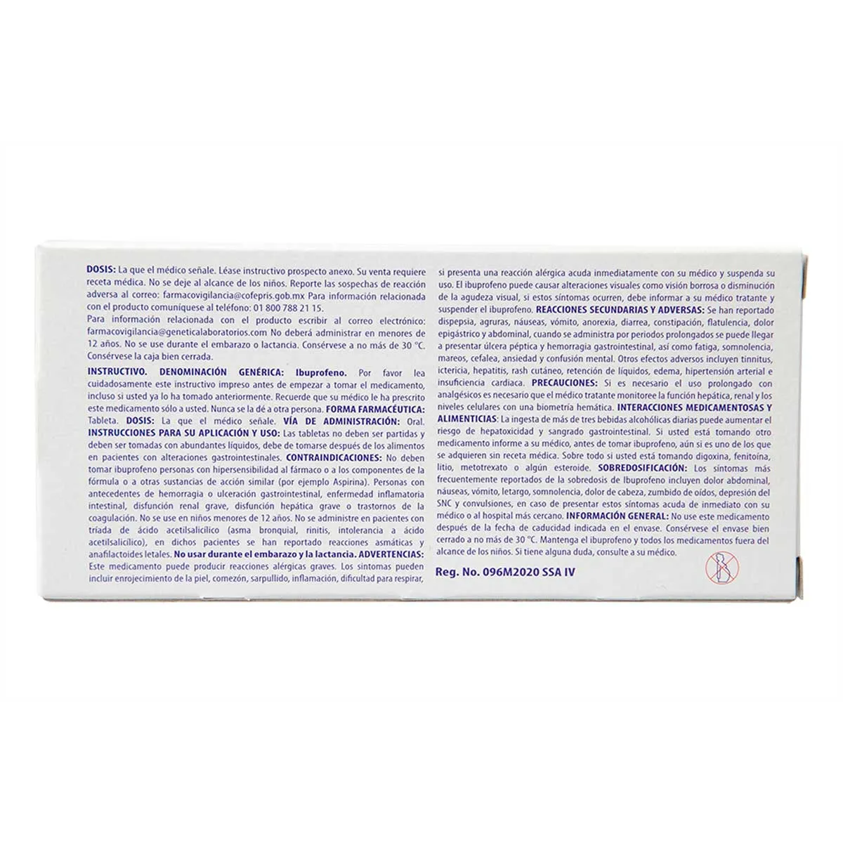 Ibuprofeno Supramed 10 Tabletas 400mg