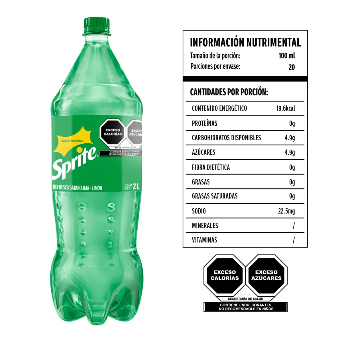 Refresco Sprite Lima-Limón 2L