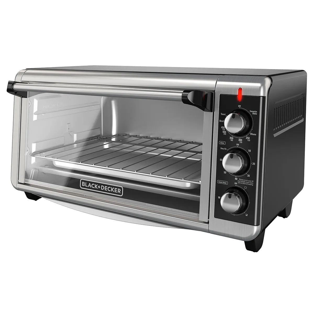 Horno de Convección Black and Decker Plata