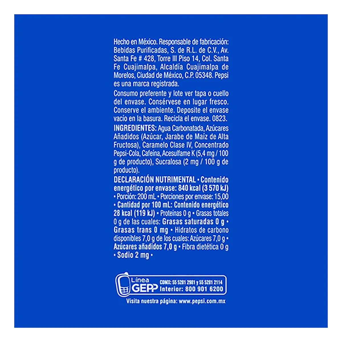 Refresco Pepsi Cola 3L