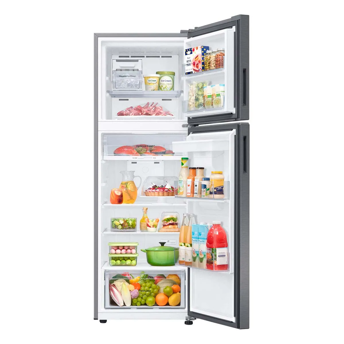 Refrigerador Samsung 14 Pies Cúbicos Gris Rt38dg6224s9