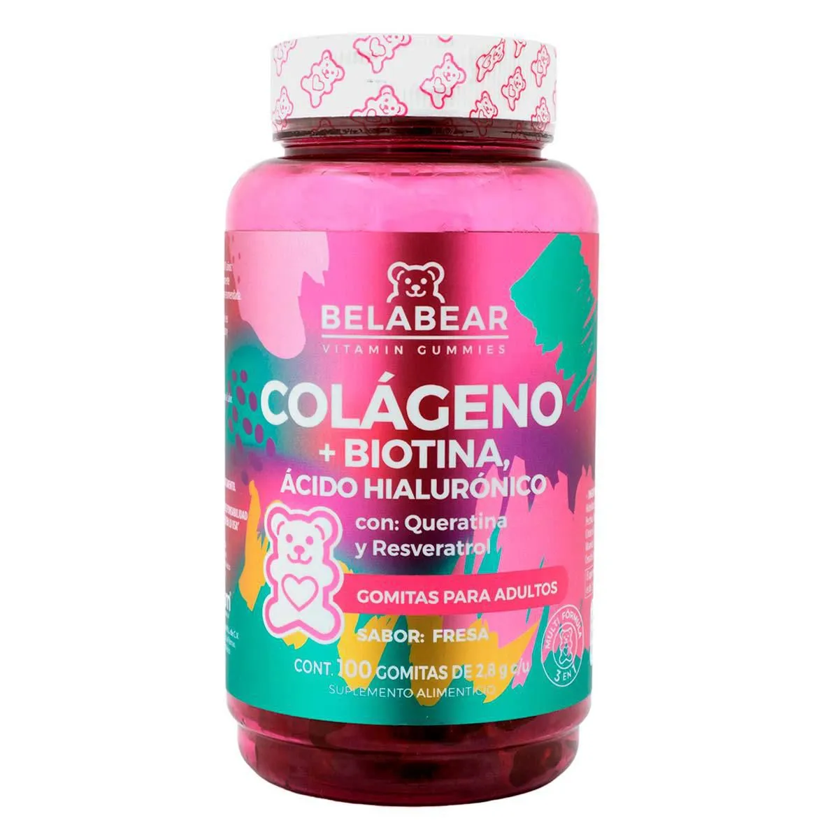 Suplemento Alimenticio Colágeno Belabear + Biotina 100 Gomitas
