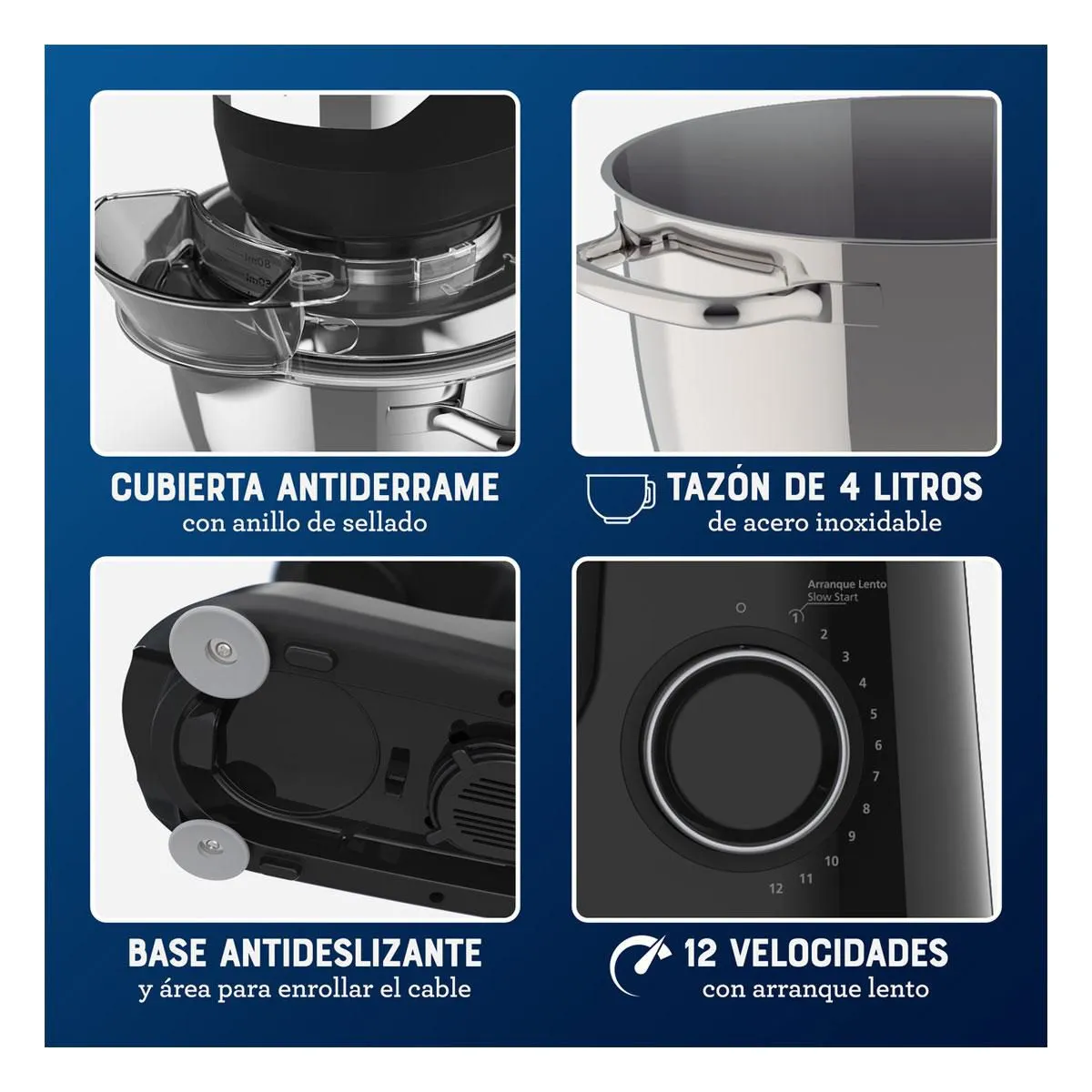 Batidora de Pedestal Oster Planetaria 12 Velocidades