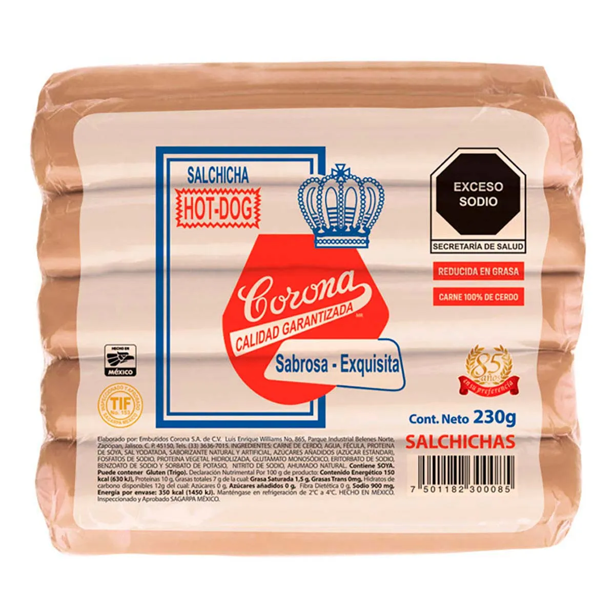 Salchicha Viena Corona 230g