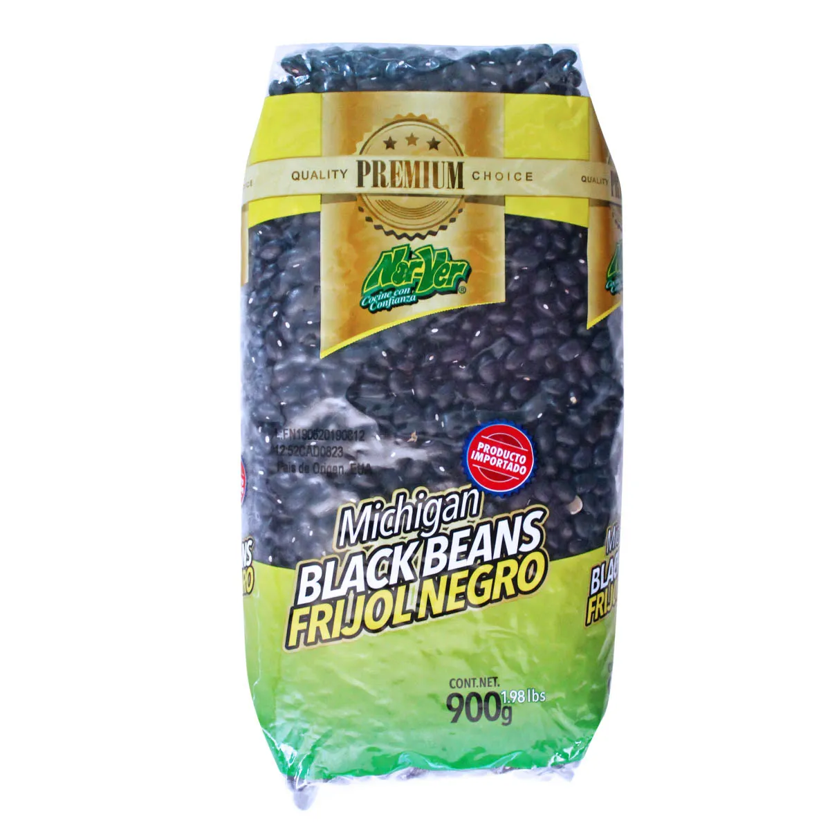 Frijol Nor-Ver Negro Michigan 900g