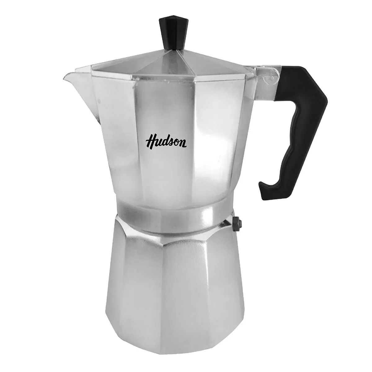 Cafetera Italiana Hudson Aluminio Pulido 6 Tazas M002