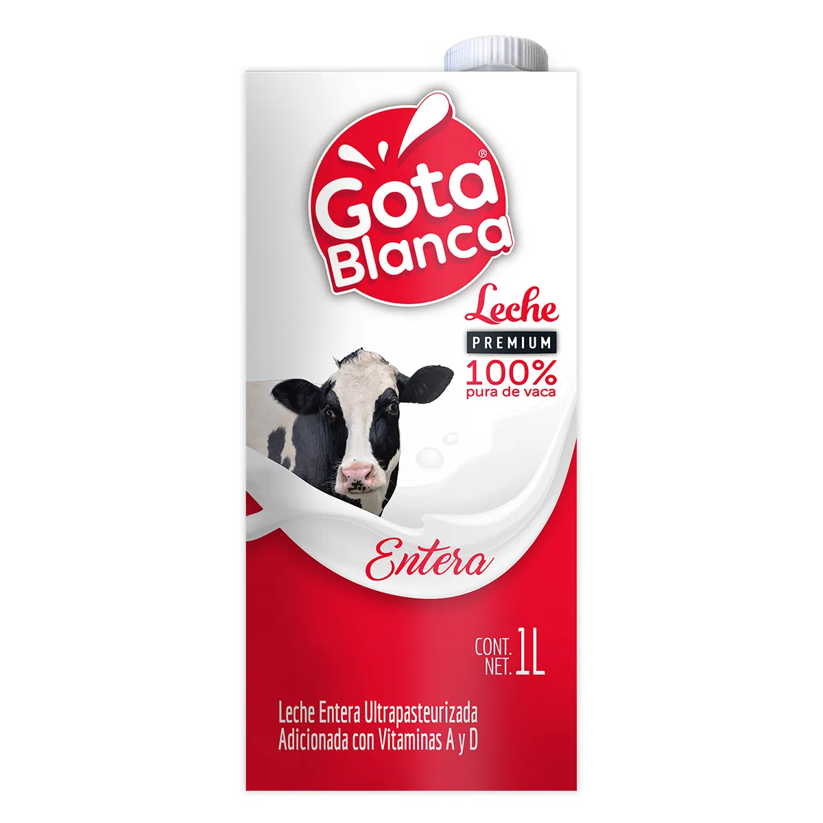 Leche UHT Gota Blanca Entera 1L