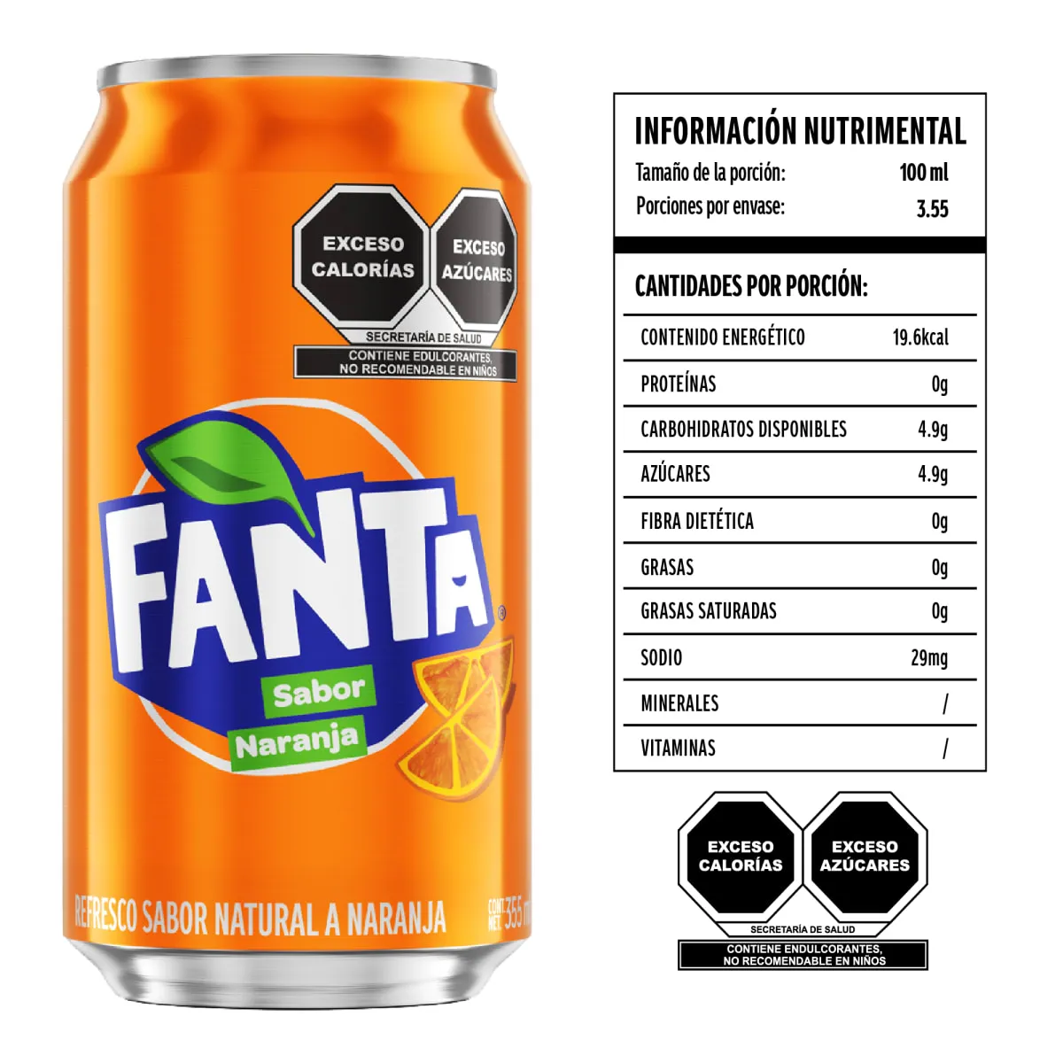Refresco Fanta Naranja Lata 355mL