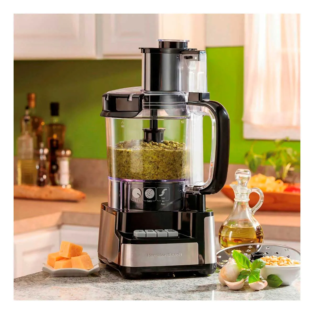Procesador de Alimentos Hamilton Beach 12 Tazas 450W 120V Stack & Snap 70725 Negro