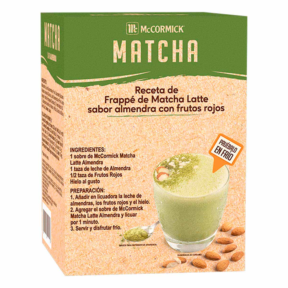 Té Mccormick Matcha Latte Almendra Con 5 Sobres