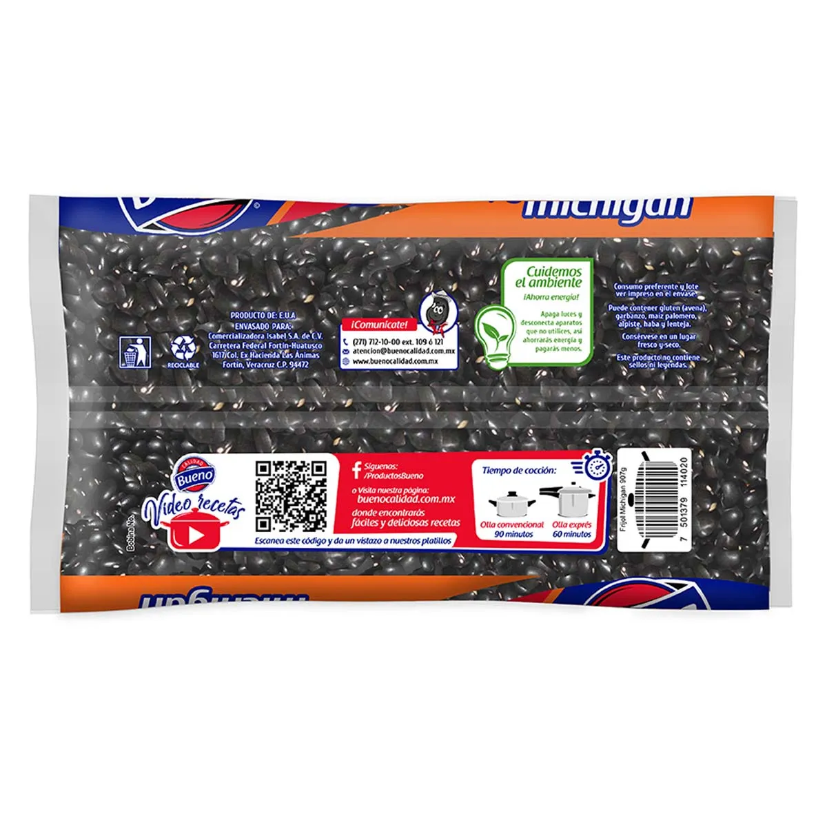 Frijol Negro Michigan Calidad Bueno 900g