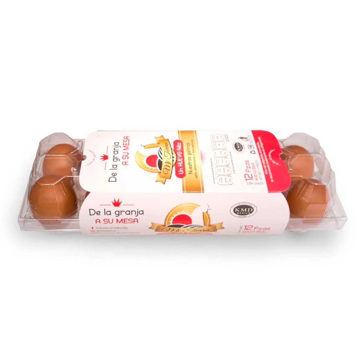 Huevo Mi Tierra Libre de Jaula Rojo 12 Piezas