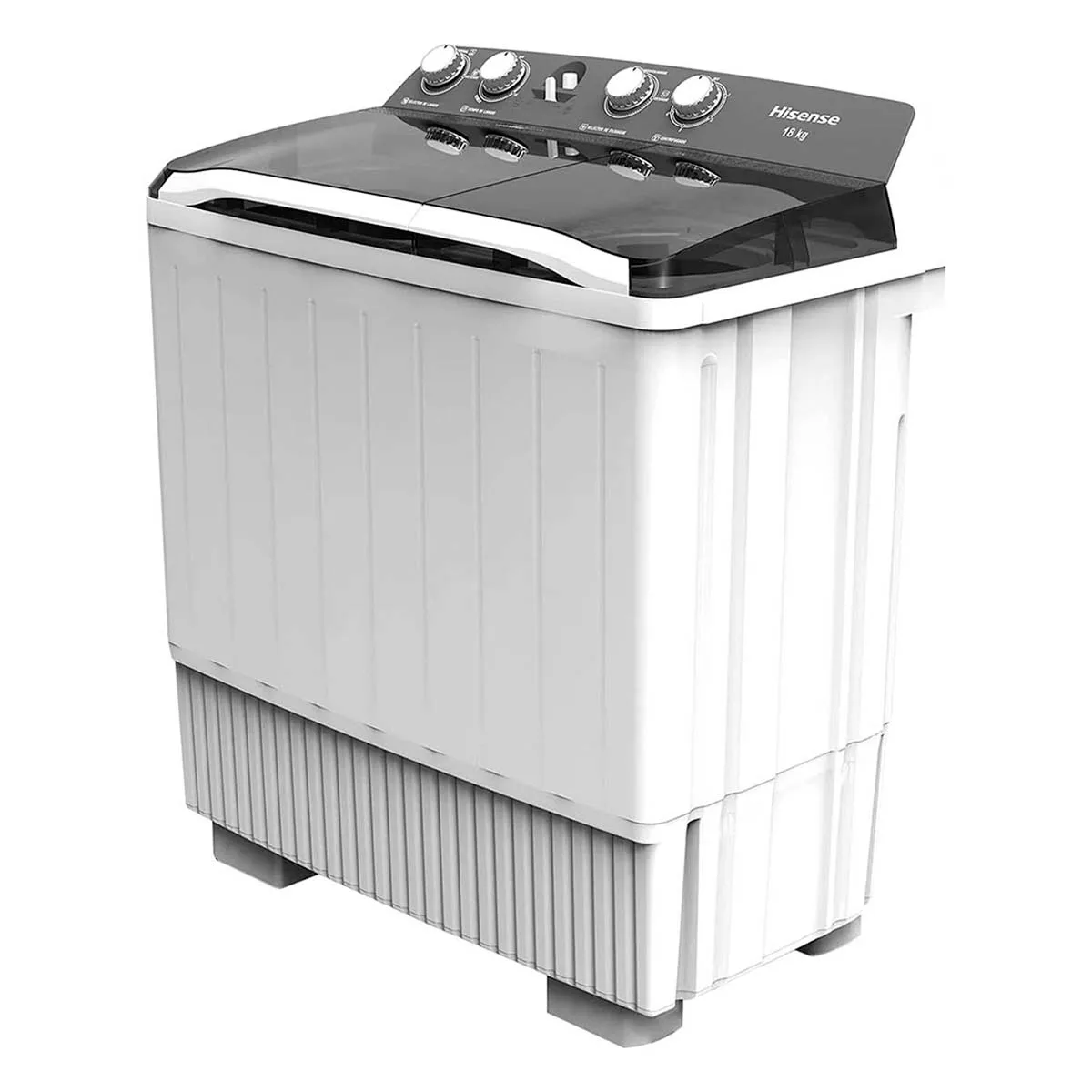 Lavadora Semiautomática Hisense Doble Tina18kg Wsa1803p