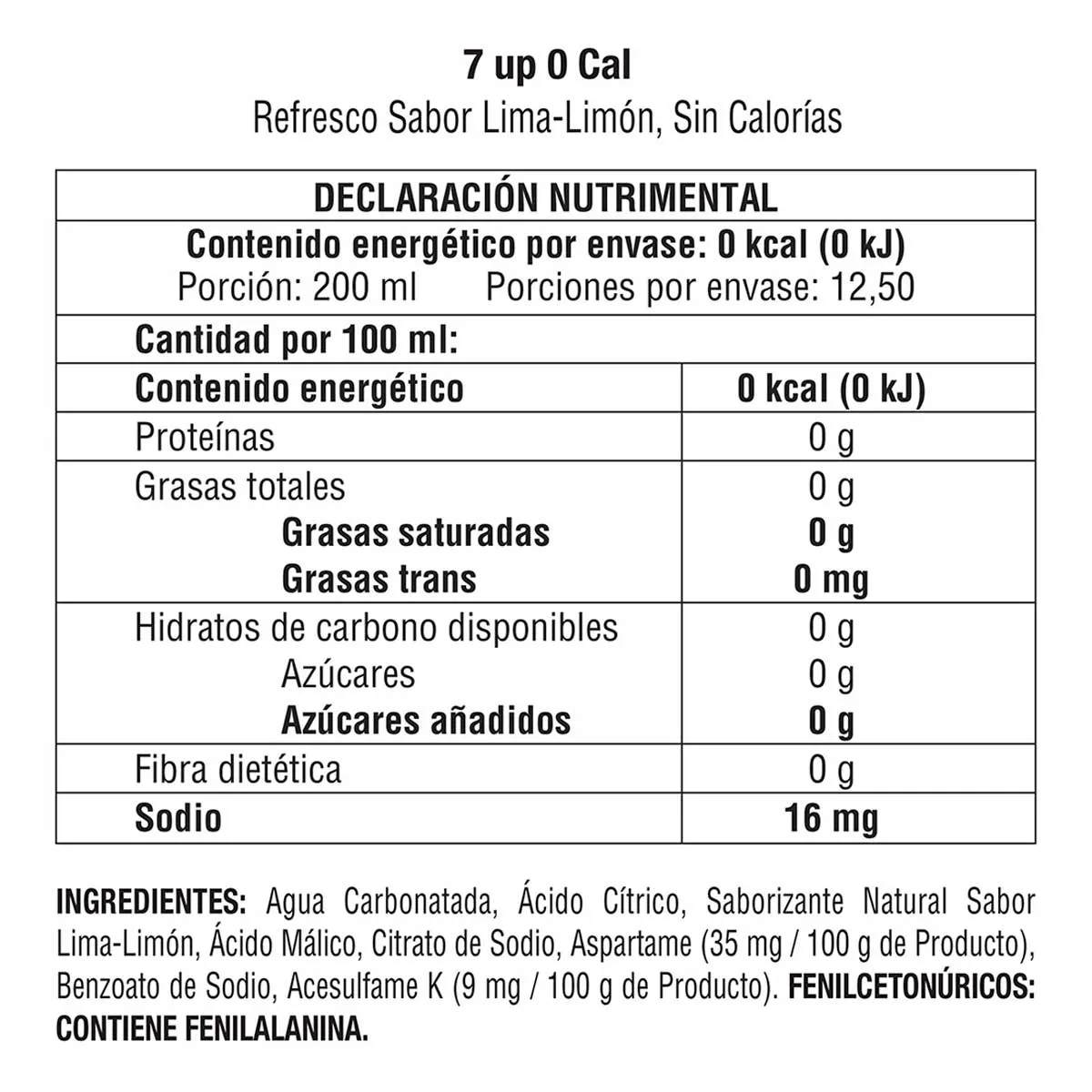 Refresco 7Up Lima Limón 2.5L