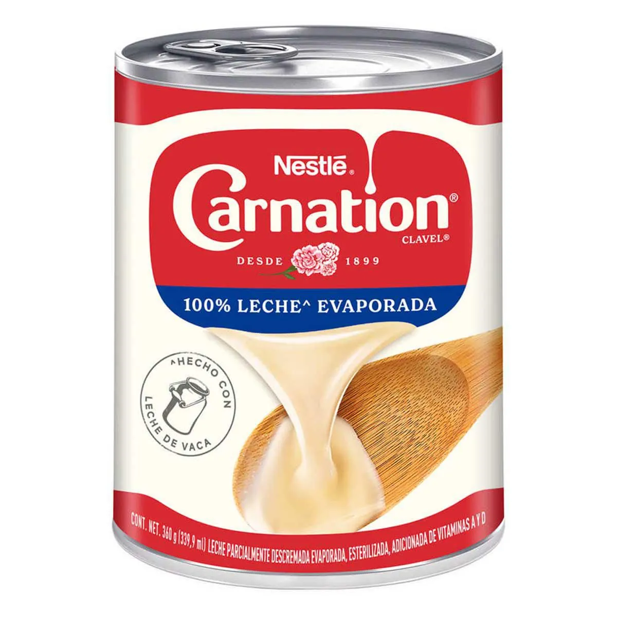 Leche Evaporada Nestlé Carnation Clavel Original 1 Lata de 360g