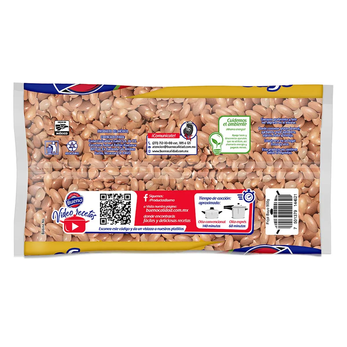 Frijol Bayo Calidad Bueno 900g
