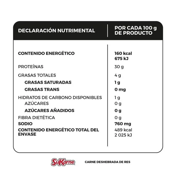  Carne Deshebrada Sukarne de Res 300g