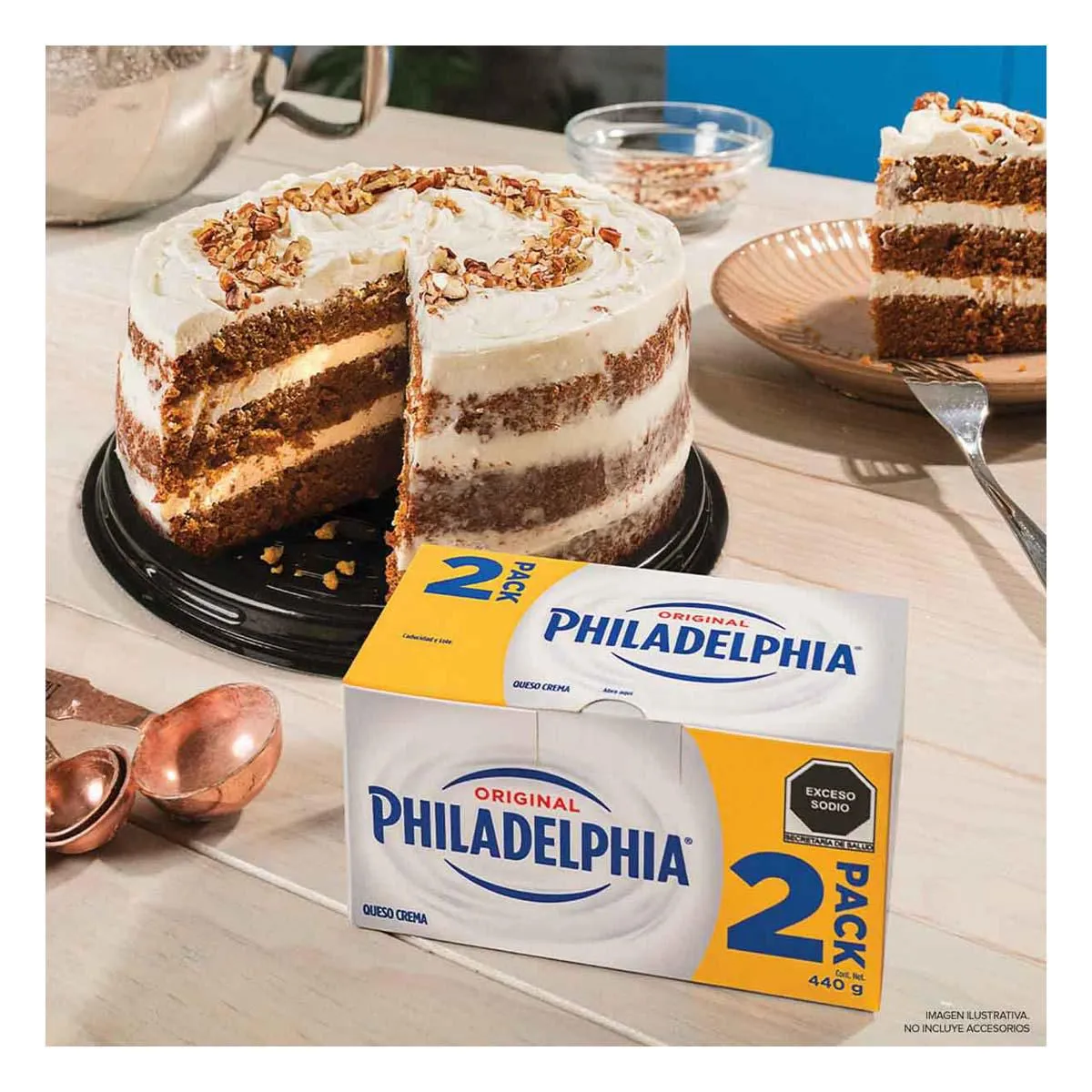 Queso Philadelphia Original 2 Pack 440g