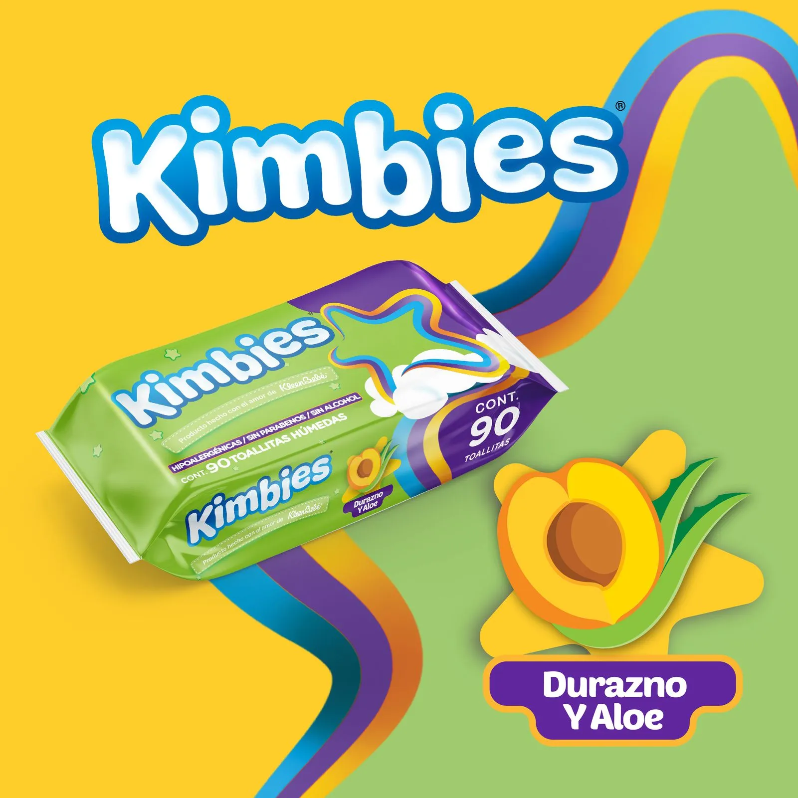 Toallitas Húmedas para Bebé KleenBebé Kimbies 90 Toallitas
