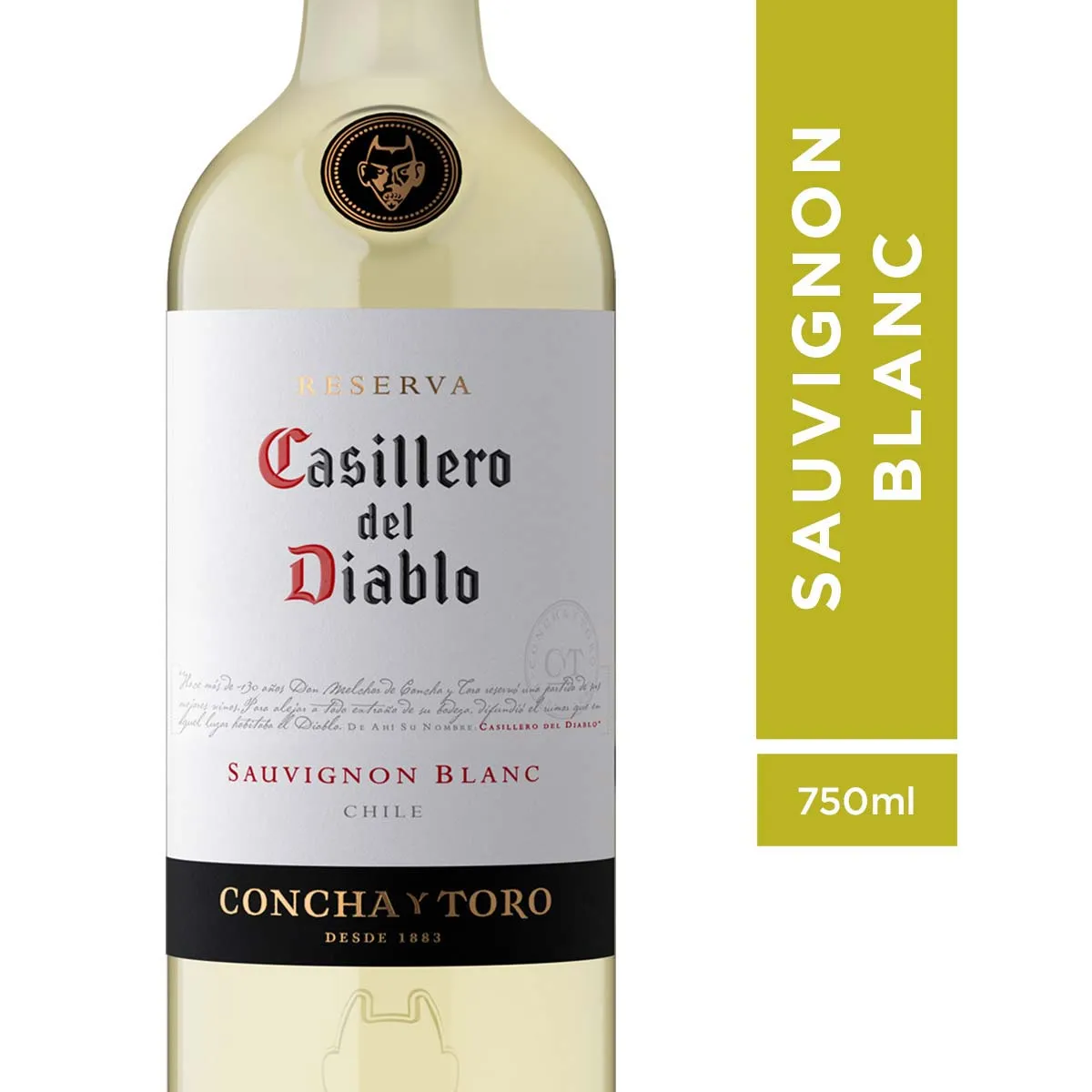 Vino Blanco Chileno Casillero Del Diablo Sauvignon Blanc 750ml