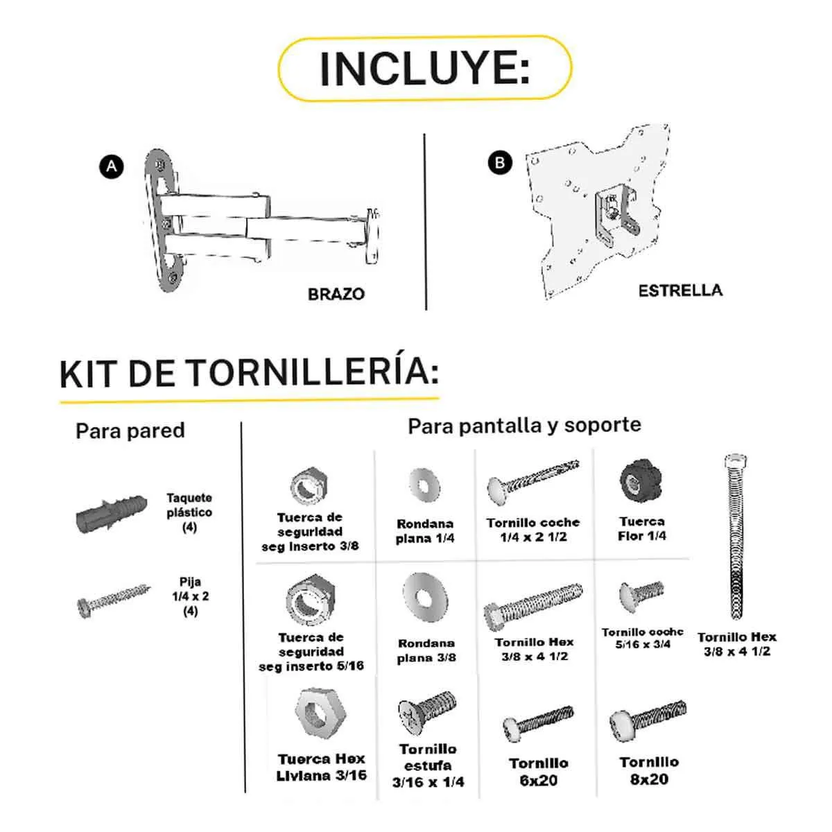 Soporte para Pantalla Strong Rhino Articulado de 10 a 55 Pulgadas ST- 400