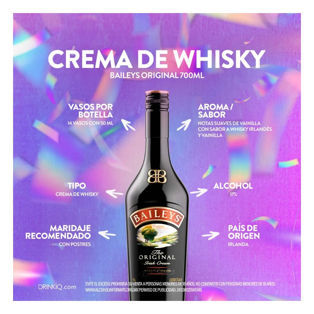 Crema de Whisky Baileys Original 700ml