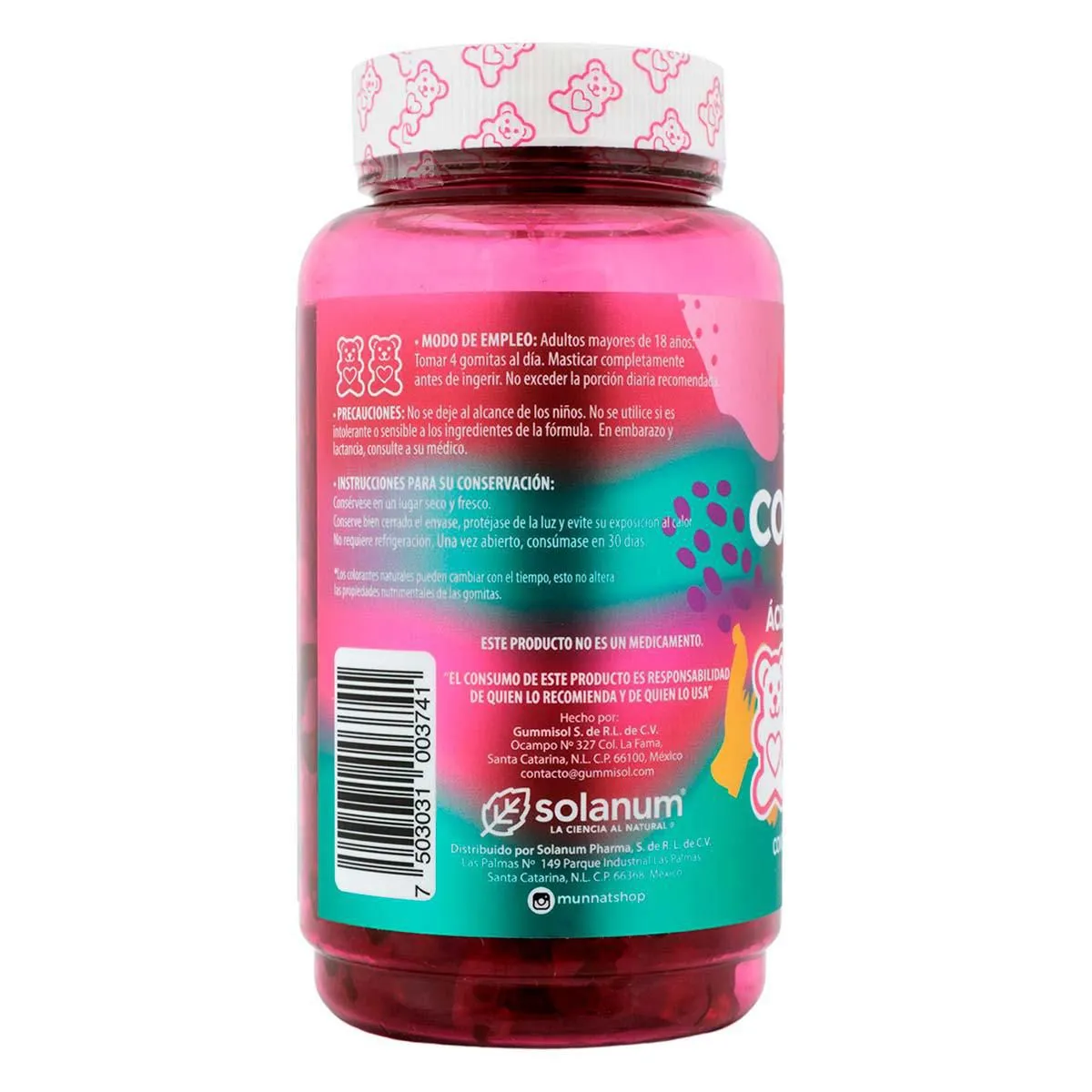 Suplemento Alimenticio Colágeno Belabear + Biotina 100 Gomitas