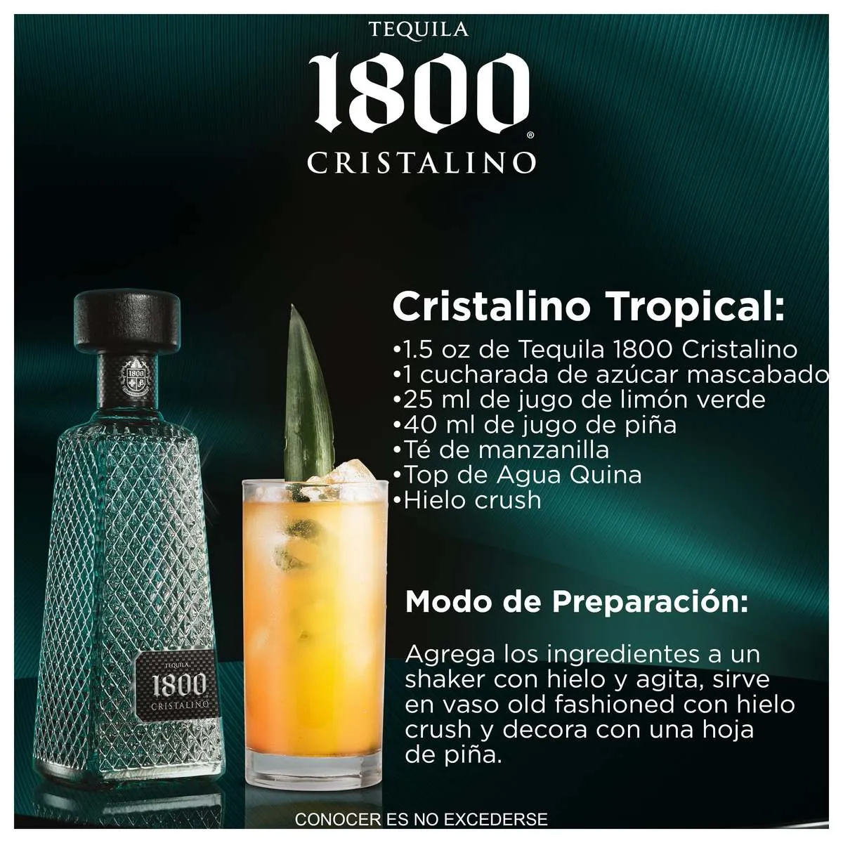 Tequila 1800 Cristalino Añejo 700ml