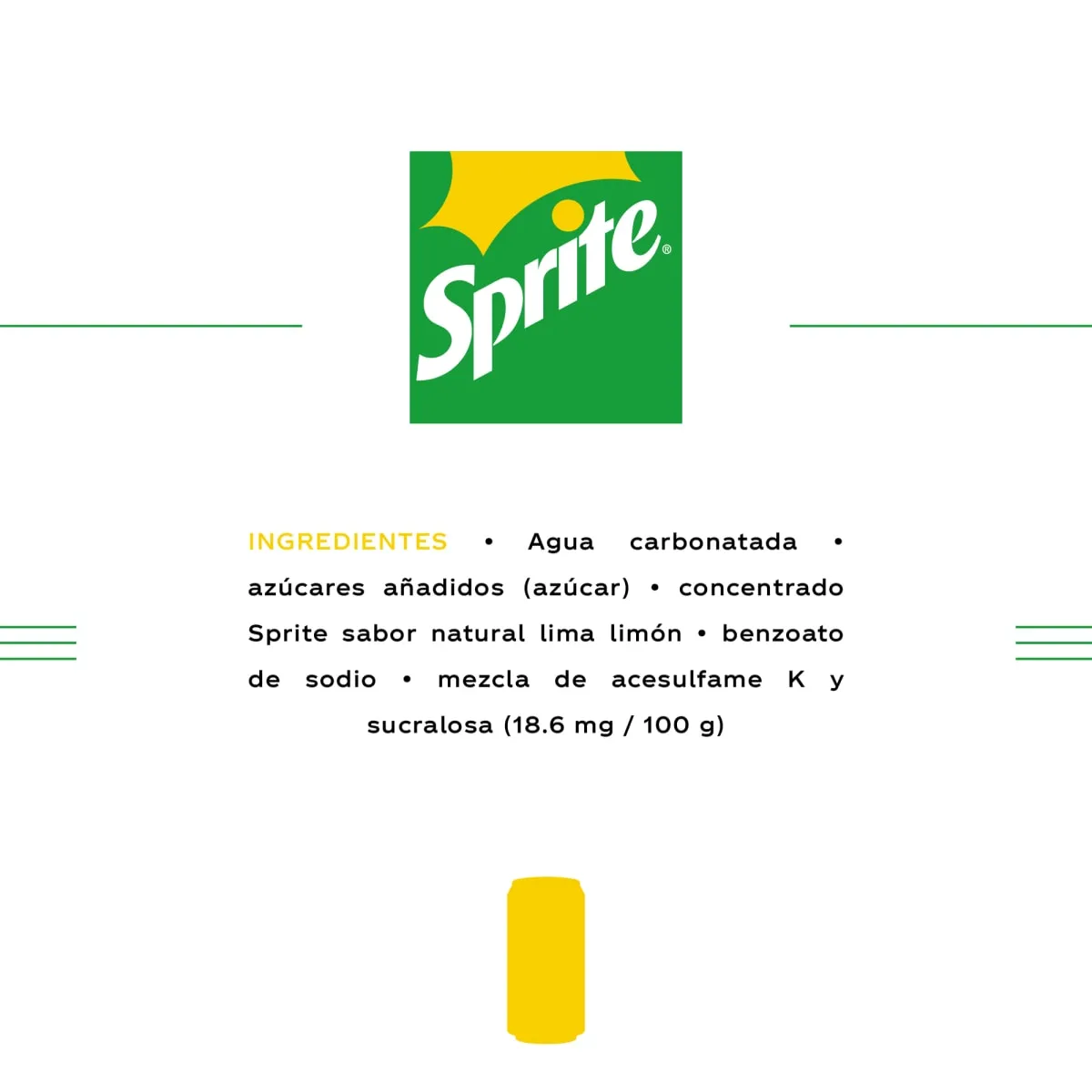 Refresco Sabor Lima-Limón Sprite 355ml