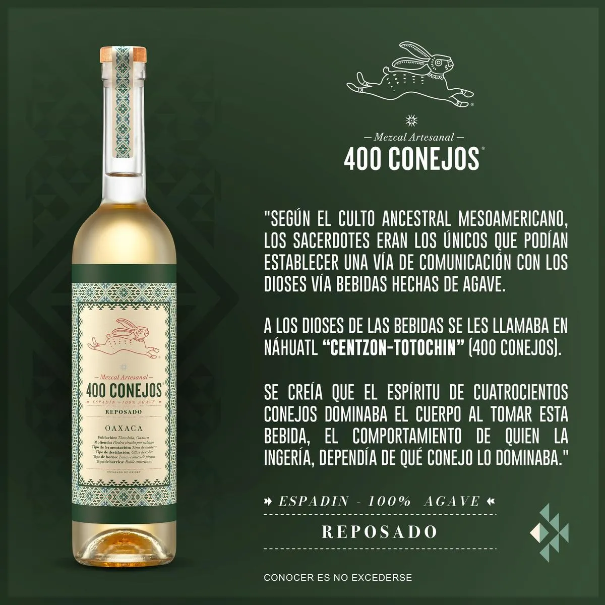 Mezcal 400 Conejos Reposado 700ml