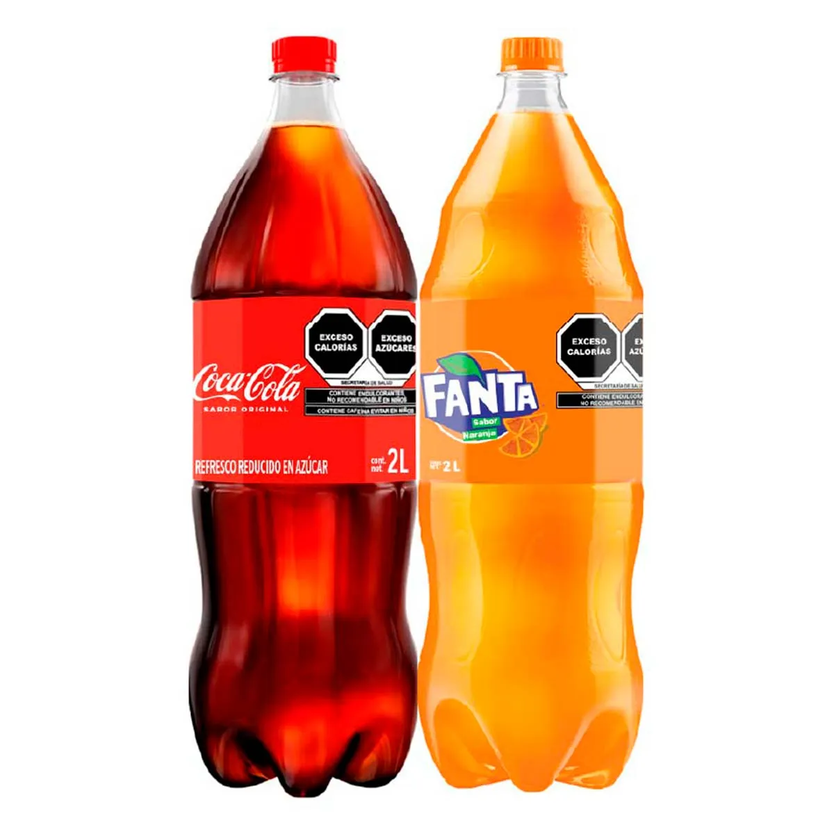 Refresco Coca Cola Original más Refresco Fanta 2L 2 Pack