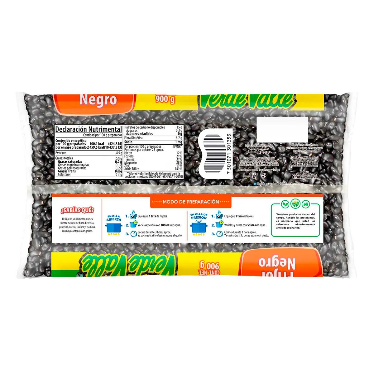 Frijol Verde Valle Negro Querétaro 900g