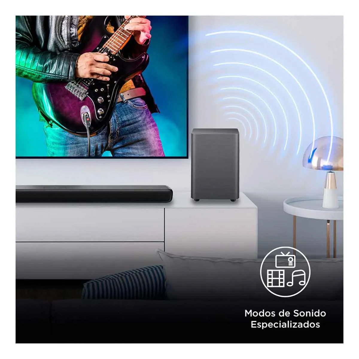 Barra de Sonido TCL S55H: 2.1 Canales