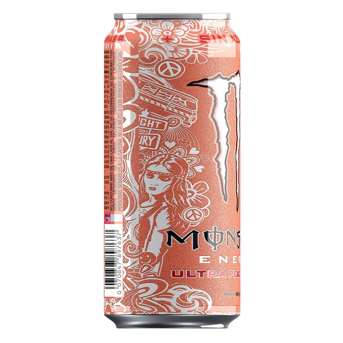 Bebida Energizante Monster Durazno 473ml