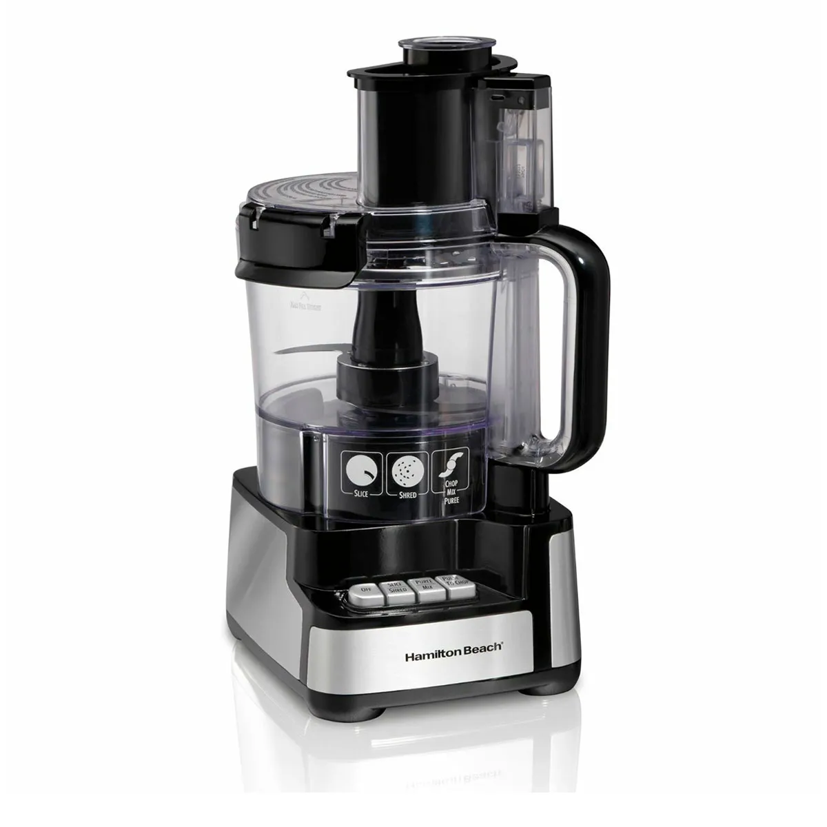 Procesador de Alimentos Hamilton Beach 12 Tazas 450W 120V Stack & Snap 70725 Negro