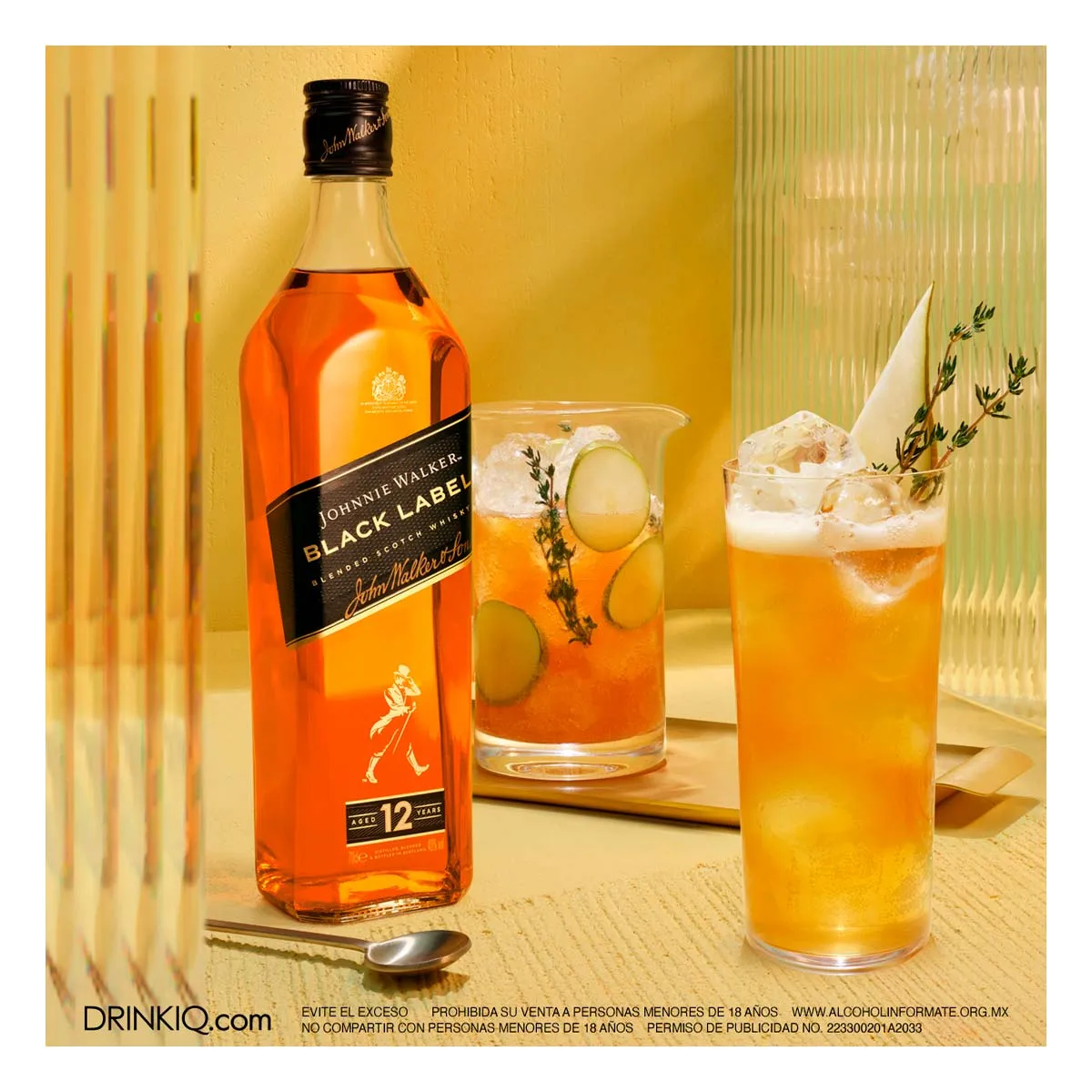 Whisky Johnnie Walker Black Label Blended Scotch 750ml