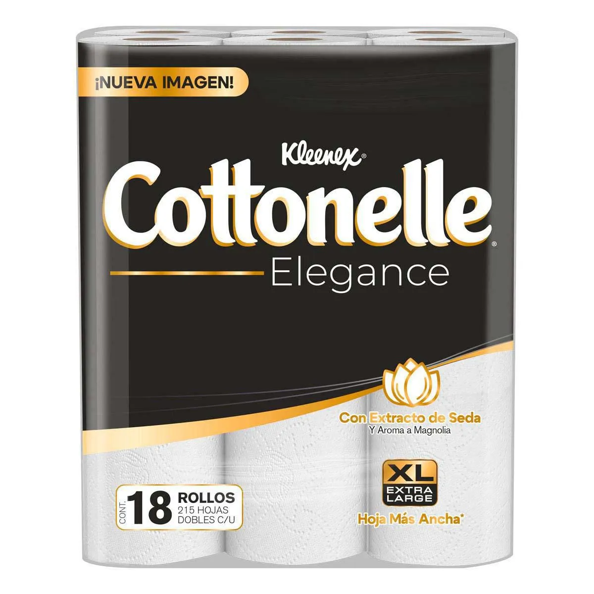 Papel Higiénico Kleenex Cottonelle Elegance 18 Rollos