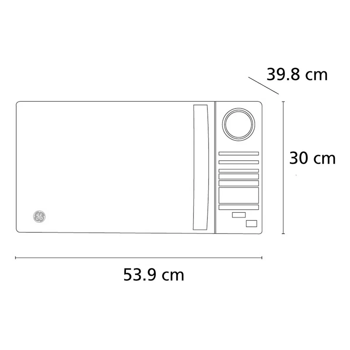 Horno de Microondas Ge 1.1 Pies Silver JES11W