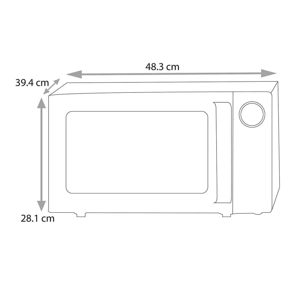 Horno de Microondas GE 0.9 Pies Cúbicos Efecto Espejo MGE09SEJ