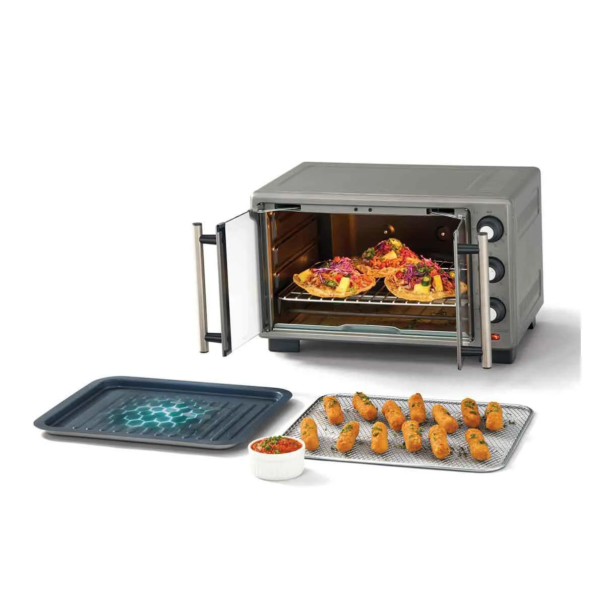 Horno Oster con Freidora de Aire 25 Litros 25FDMAFN Gris