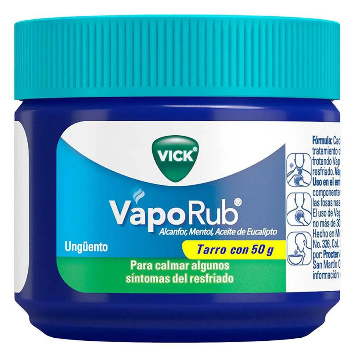 Vick VapoRub Alivia la Congestión Nasal para Respirar mejor 50g