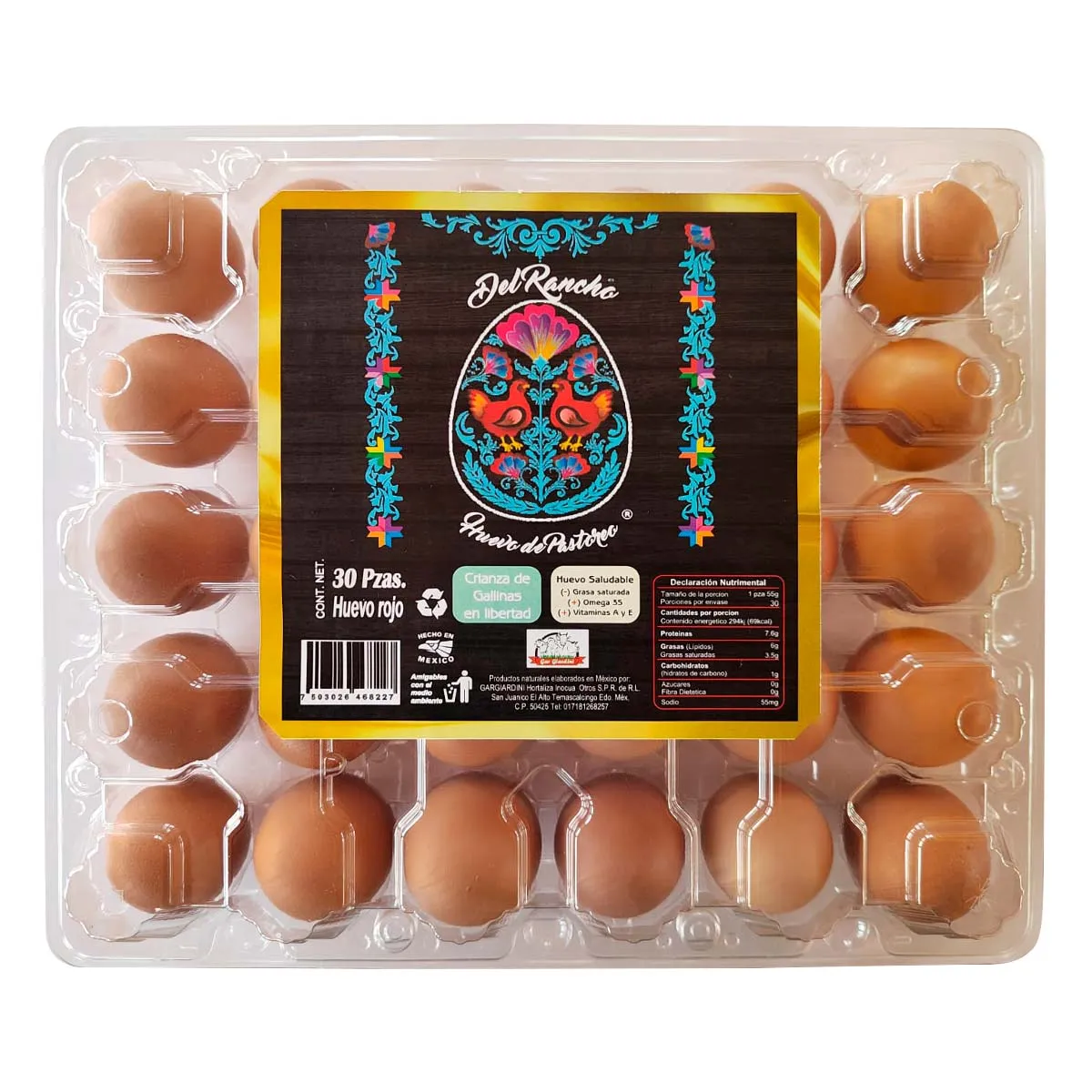 Huevo Rojo Del Rancho 30 Piezas