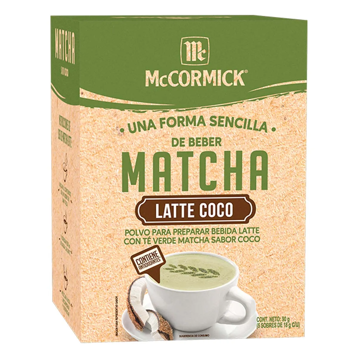 Té Mccormick Matcha Latte Cococ Con 5 Sobres