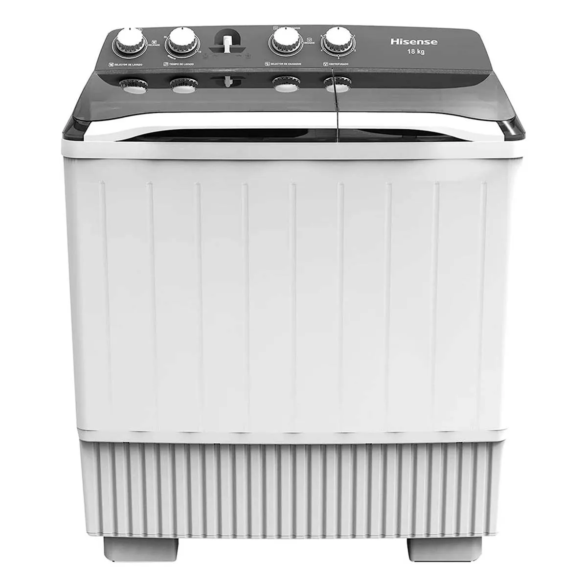 Lavadora Semiautomática Hisense Doble Tina18kg Wsa1803p