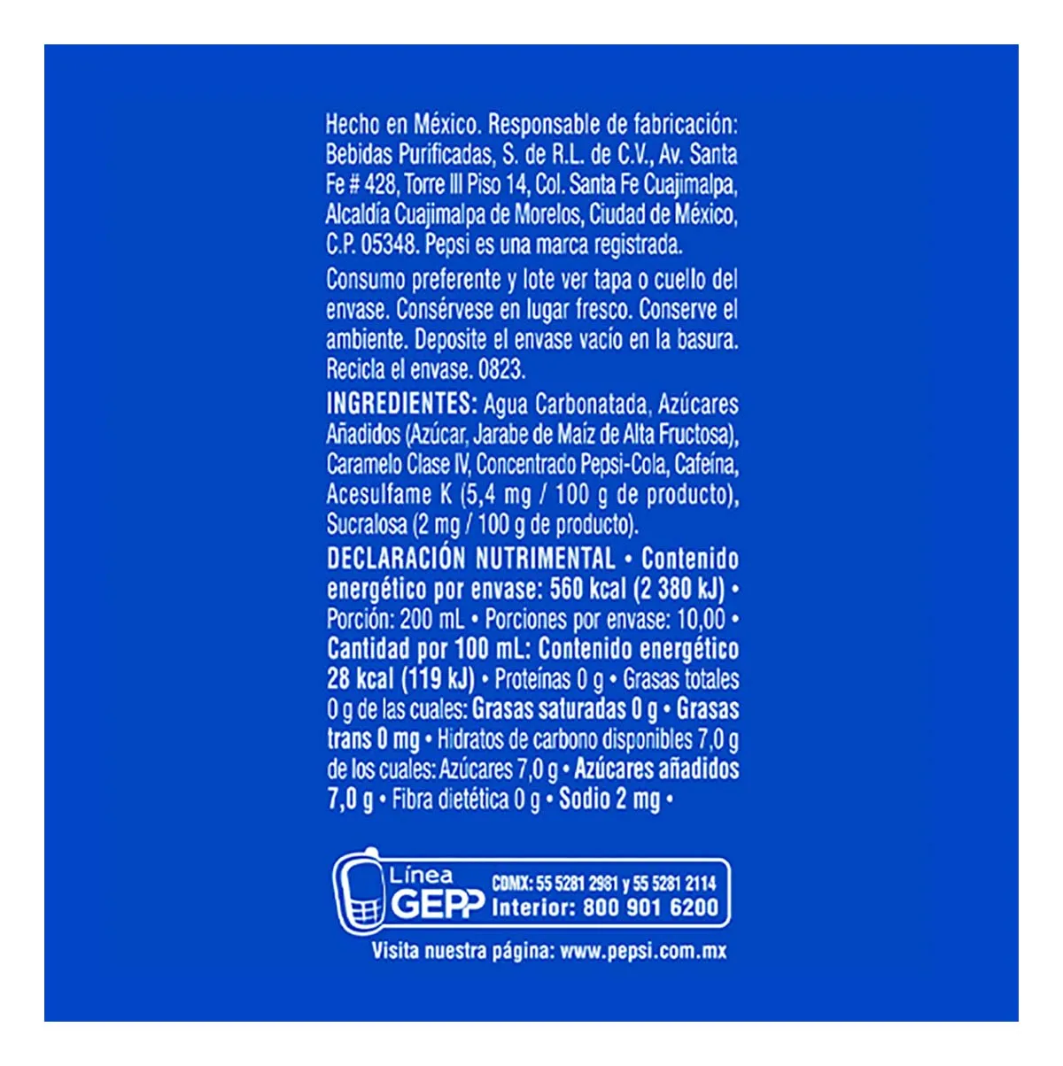 Refresco Pepsi Cola 2L