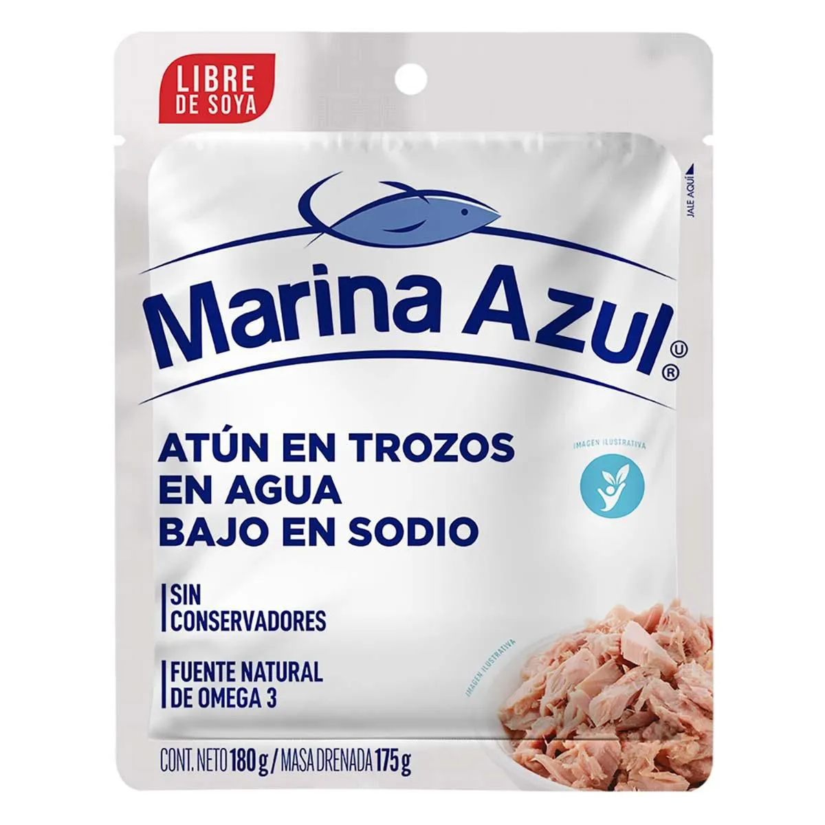 Atún Marina Azul en Agua Bajo en Sodio 180g
