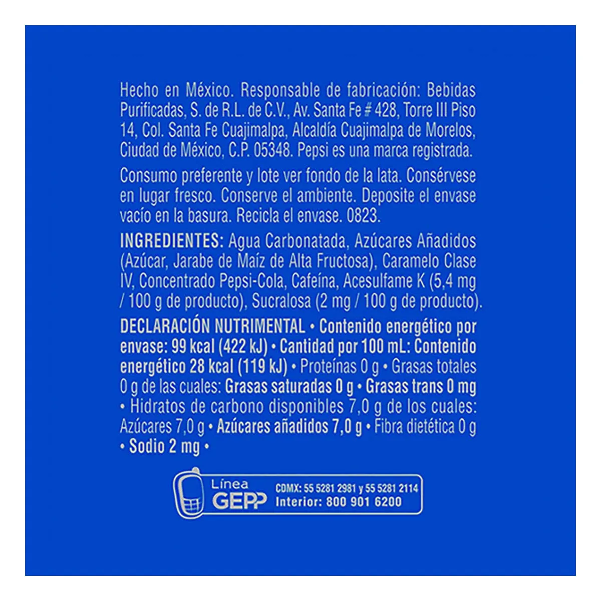 Refresco Pepsi Cola 355ml