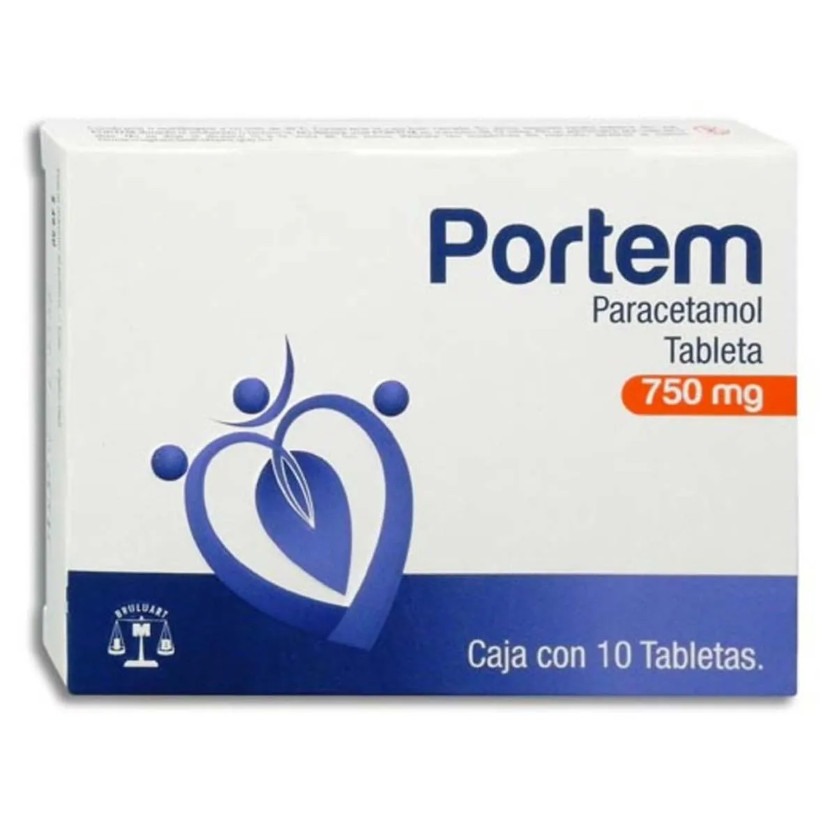 Tabletas Genéricas Paracetamol 750mg Caja con 10 Tabletas