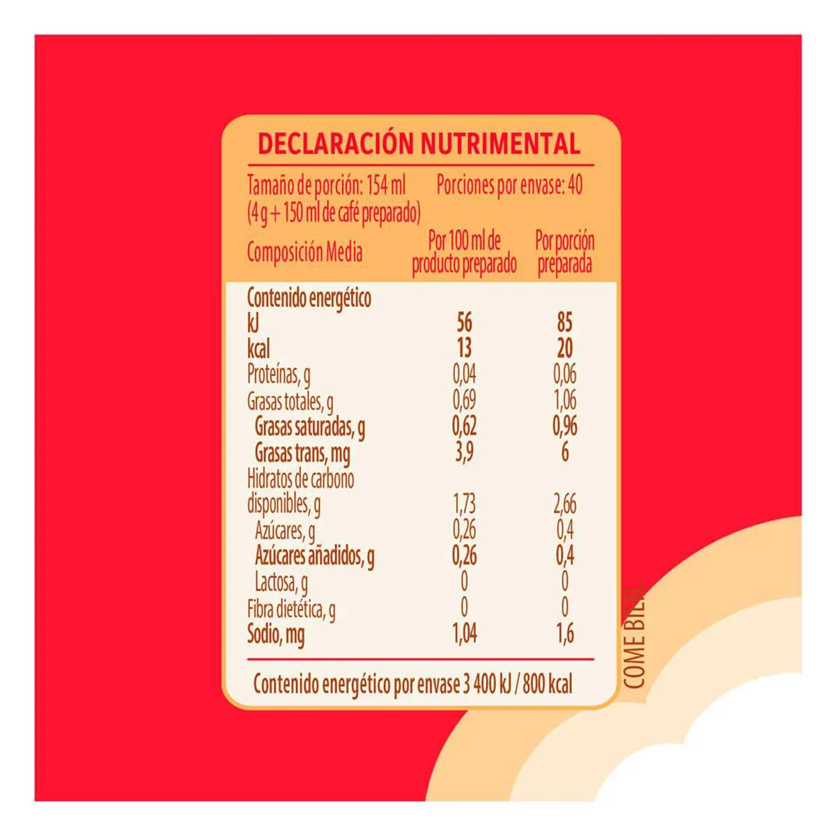 Sustituto de Crema para Café Coffee Mate Polvo Original 160g